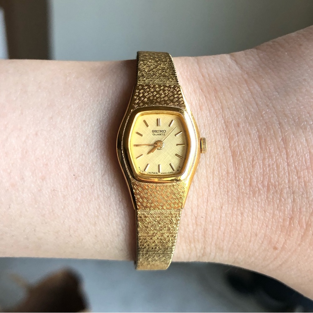 Vintage Seiko Watch in Gold